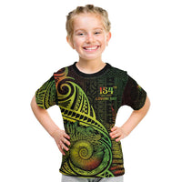 Personalised Fiji Lovoni Day Kid T Shirt 154th Years LT05 Reggae - Polynesian Pride