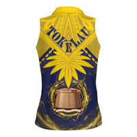 Tokelau Tokehega Day Women Sleeveless Polo Shirt National Badge Special Style - Polynesian Pride