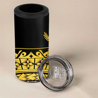 Kosrae Liberation Day 4 in 1 Can Cooler Tumbler Polynesian Floral Tattoo LT05 - Polynesian Pride