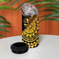 Kosrae Liberation Day 4 in 1 Can Cooler Tumbler Polynesian Floral Tattoo LT05 - Polynesian Pride