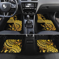 Kosrae Liberation Day Car Mats Polynesian Floral Tattoo - Polynesian Pride