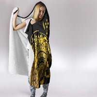 Kosrae Liberation Day Hooded Blanket Polynesian Floral Tattoo - Polynesian Pride