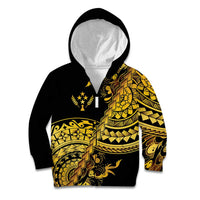 Kosrae Liberation Day Kid Hoodie Polynesian Floral Tattoo - Polynesian Pride
