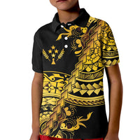 Kosrae Liberation Day Kid Polo Shirt Polynesian Floral Tattoo - Polynesian Pride