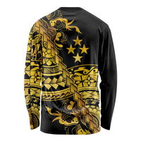 Kosrae Liberation Day Long Sleeve Shirt Polynesian Floral Tattoo - Polynesian Pride