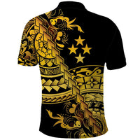 Kosrae Liberation Day Polo Shirt Polynesian Floral Tattoo - Polynesian Pride