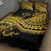 Kosrae Liberation Day Quilt Bed Set Polynesian Floral Tattoo - Polynesian Pride