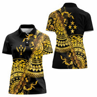 Kosrae Liberation Day Women Polo Shirt Polynesian Floral Tattoo - Polynesian Pride