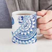 Pohnpei Liberation Day Ceramic Mug Polynesian Floral Tattoo - Polynesian Pride