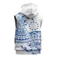 Pohnpei Liberation Day Sleeveless Hoodie Polynesian Floral Tattoo - Polynesian Pride