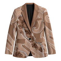 Hawaii Brown Hibiscus Pikake Lei Blazer - Polynesian Pride