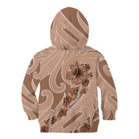 Hawaii Brown Hibiscus Pikake Lei Kid Hoodie - Polynesian Pride