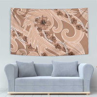 Hawaii Brown Hibiscus Pikake Lei Tapestry - Polynesian Pride