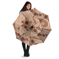 Hawaii Brown Hibiscus Pikake Lei Umbrella - Polynesian Pride