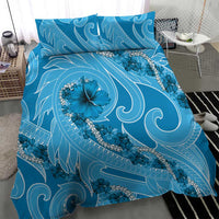 Hawaii Blue Hibiscus Pikake Lei Bedding Set LT05 - Polynesian Pride