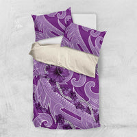 Hawaii Violet Hibiscus Pikake Lei Bedding Set - Polynesian Pride