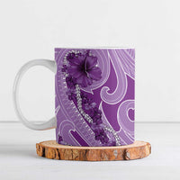 Hawaii Violet Hibiscus Pikake Lei Ceramic Mug - Polynesian Pride