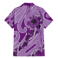 Hawaii Violet Hibiscus Pikake Lei Family Matching Mermaid Dress and Hawaiian Shirt - Polynesian Pride
