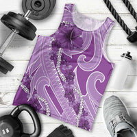 Hawaii Violet Hibiscus Pikake Lei Men Tank Top - Polynesian Pride