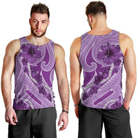 Hawaii Violet Hibiscus Pikake Lei Men Tank Top - Polynesian Pride