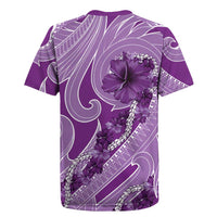 Hawaii Violet Hibiscus Pikake Lei Rugby Jersey - Polynesian Pride