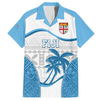 Custom Fiji Rugby Hawaiian Shirt World Cup 2023 Fijian Tapa Pattern Blue Version LT05 Blue - Polynesian Pride
