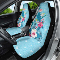 Hawaii Tropical Flowers Car Seat Cover Polynesian Tattoo Sky Blue LT05 - Polynesian Pride