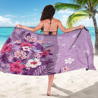 Hawaii Tropical Flowers Sarong Polynesian Tattoo Lavender