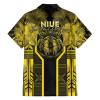 Niue The Rock Family Matching Off The Shoulder Long Sleeve Dress and Hawaiian Shirt The Island Of The Uga - Polynesian Pride