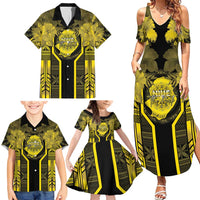 Niue The Rock Family Matching Summer Maxi Dress and Hawaiian Shirt The Island Of The Uga - Polynesian Pride