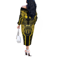 Niue The Rock Off The Shoulder Long Sleeve Dress The Island Of The Uga - Polynesian Pride