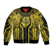 Niue The Rock Sleeve Zip Bomber Jacket The Island Of The Uga - Polynesian Pride