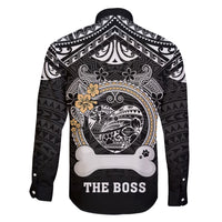 Personalized Shiba Inu Dog Family Matching Tank Maxi Dress and Hawaiian Shirt With Polynesian Heart Name Tags LT05 - Polynesian Pride