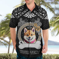 Personalized Shiba Inu Dog Hawaiian Shirt With Polynesian Heart Name Tags LT05 - Polynesian Pride