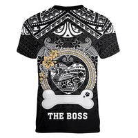 personalized-shiba-inu-dog-women-v-neck-t-shirt-with-polynesian-heart-name-tags