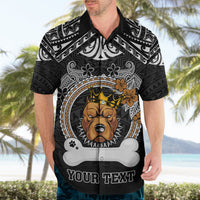 Personalized Pitbull Dog Hawaiian Shirt With Polynesian Heart Name Tags LT05 - Polynesian Pride