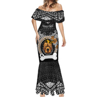 Personalized Pitbull Dog Mermaid Dress With Polynesian Heart Name Tags LT05 - Polynesian Pride