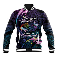 Personalised Polynesia Memorial Baseball Jacket Always Remembered Dragonfly Polynesian Style LT05 Unisex Colorful - Polynesian Pride