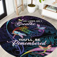 Polynesia Memorial Round Carpet Always Remembered Dragonfly Polynesian Style LT05 Colorful - Polynesian Pride