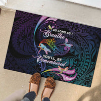 Polynesia Memorial Rubber Doormat Always Remembered Dragonfly Polynesian Style LT05 - Polynesian Pride
