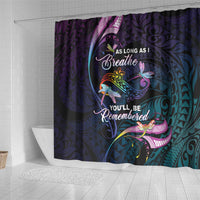 Polynesia Memorial Shower Curtain Always Remembered Dragonfly Polynesian Style