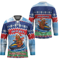 New Zealand Christmas Hockey Jersey Funny Jet Ride Kiwi Xmas - Polynesian Pride
