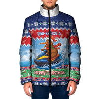 New Zealand Christmas Padded Jacket Funny Jet Ride Kiwi Xmas - Polynesian Pride