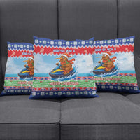 New Zealand Christmas Pillow Cover Funny Jet Ride Kiwi Xmas - Polynesian Pride