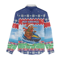New Zealand Christmas Women Casual Shirt Funny Jet Ride Kiwi Xmas - Polynesian Pride