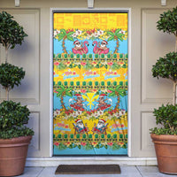 Hawaii Christmas Door Cover Mele Kalikimaka Tropical Vibes - Polynesian Pride