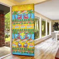Hawaii Christmas Door Cover Mele Kalikimaka Tropical Vibes - Polynesian Pride