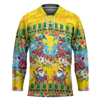 Hawaii Christmas Hockey Jersey Mele Kalikimaka Tropical Vibes LT05 Unisex Colorful - Polynesian Pride