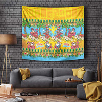 Hawaii Christmas Tapestry Mele Kalikimaka Tropical Vibes - Polynesian Pride