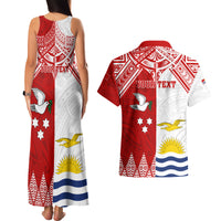 Personalised Tonga And Kiribati Couples Matching Tank Maxi Dress and Hawaiian Shirt Coat Of Arms Polynesian Pattern LT05 - Polynesian Pride